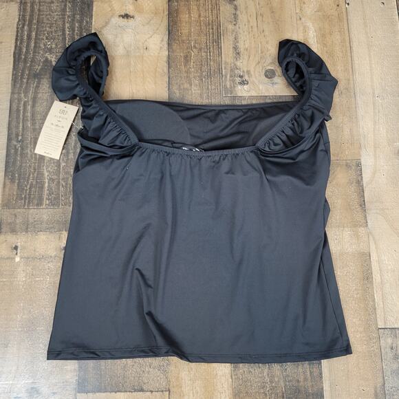 Albion Tankini‎ NWT Womens XXXL 3XL Black Bella High Waisted Swimwear Top - Picture 3 of 8